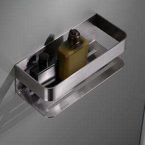 IMEX portasapone frontale in acciaio inox 304 e ottone con finitura nichel spazzolato, design resistente e funzionale per bagno, modello Mayura Imex-ADY007-NQ