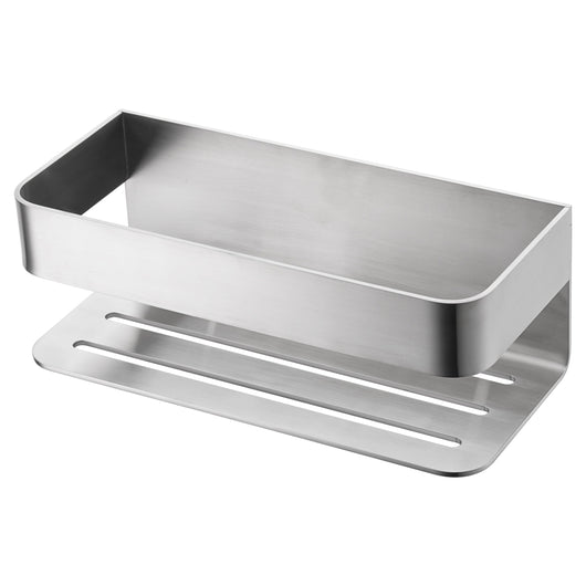 IMEX portasapone frontale in acciaio inox 304 e ottone con finitura nichel spazzolato, design resistente e funzionale per bagno, modello Mayura Imex-ADY007-NQ