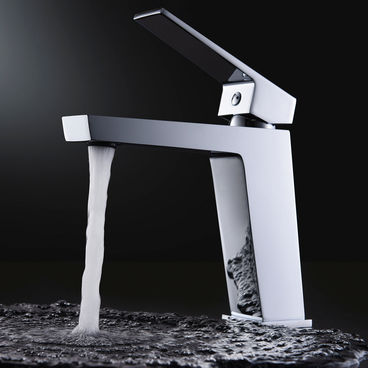 IMEX Miscelatore monocomando lavabo serie ART corpo in ottone finitura cromata cartuccia ceramica Ø35mm tubi flessibili 3-8 inclusi materiale ottone e zama modello Imex-BDAR025-1