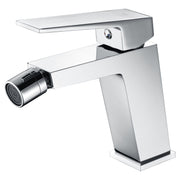 IMEX Miscelatore monocomando bidet cromato in ottone e zama con cartuccia ceramica Ø35mm, tubi flessibili 3/8 inclusi, serie ART, finitura cromo – Imex-BDAR025-2