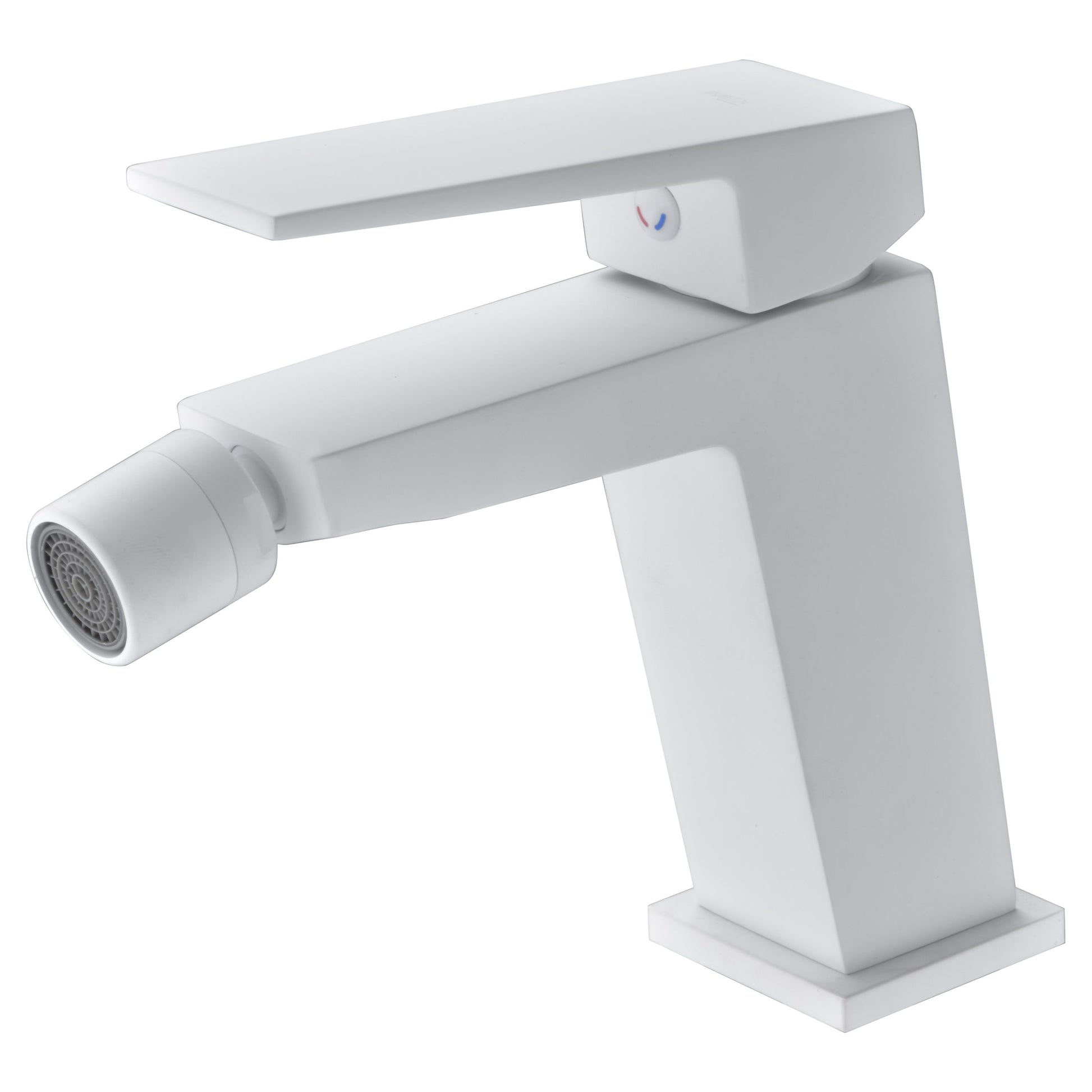IMEX Miscelatore monocomando bidet in ottone con cartuccia ceramica Ø26 mm e flessibili 3/8”, finitura bianco opaco, corpo in ottone e zama, modello ART Imex-BDAR025-2BL
