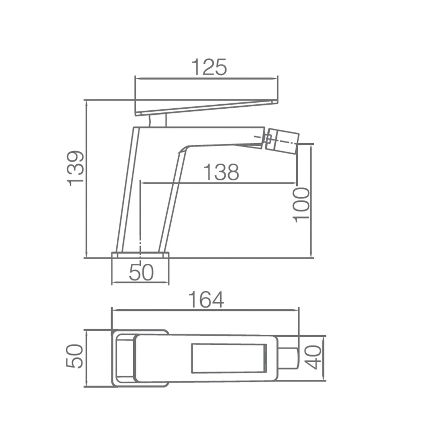 IMEX Miscelatore bidet monocomando nero opaco in ottone e zama cartuccia ceramica Ø26 mm TOP 2 flessibili 3-8 inclusi altezza 139 mm canna 138 mm serie SUECIA BDC032-2NG