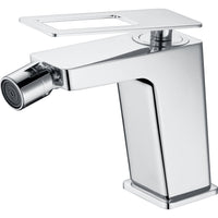 IMEX Miscelatore bidet monocomando in ottone e zama cromato con cartuccia ceramica Ø26 mm set 2 flessibili 3-8 inclusi altezza 139 mm canna 138 mm modello Suecia BDC032-2