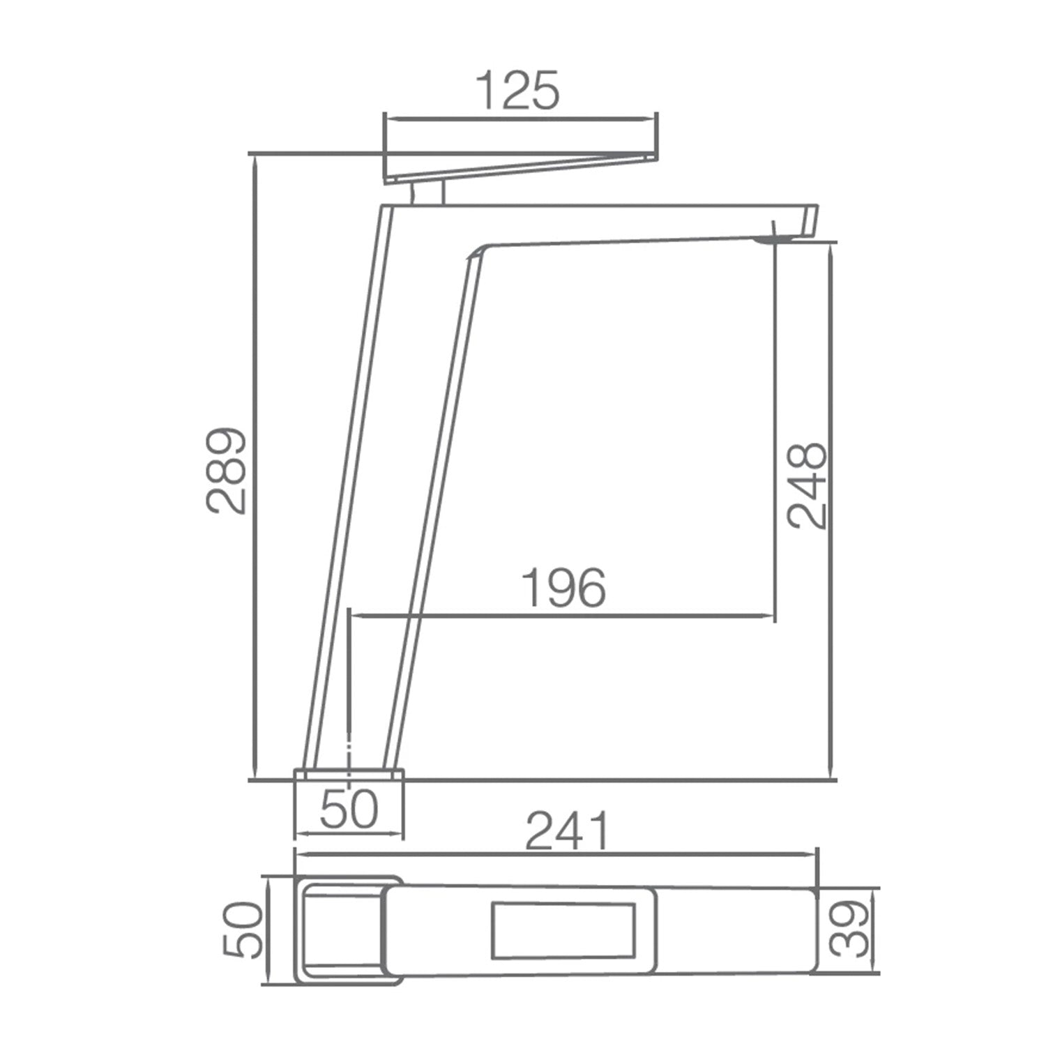 IMEX Miscelatore monocomando per lavabo alto in ottone nero opaco con accenti oro lucido cartuccia ceramica Ø26 mm TOP set 2 flessibili 3-8 inclusi altezza 289 mm modello BDC032-3NGOLD