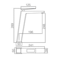 IMEX Miscelatore monocomando lavabo alto in ottone nero opaco con dettagli oro rosa lucido cartuccia ceramica Ø26 mm set 2 flessibili 3-8 inclusi altezza 289 mm canna 196 mm – Serie SUECIA BDC032-