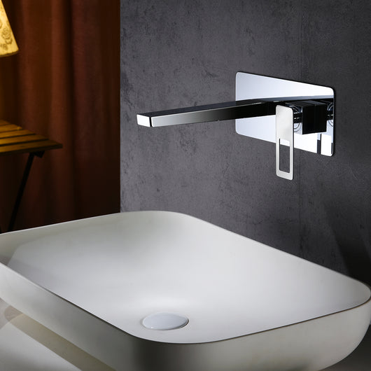 IMEX Miscelatore incasso lavabo monocomando cromato ottone-zama con scatola di registrazione corpo incassato parete mod Suecia Imex-BDC032-4