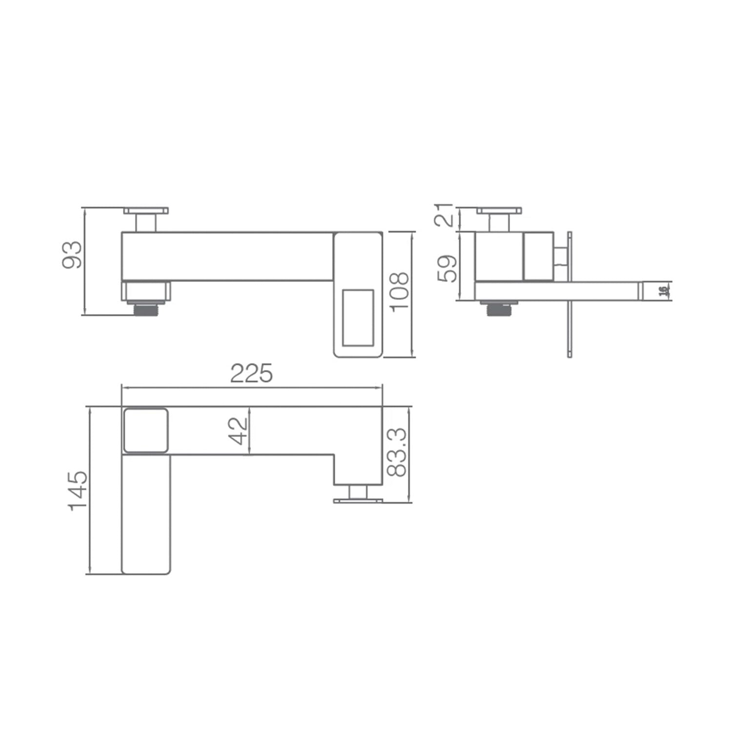 IMEX Miscelatore vasca-doccia nero opaco in ottone e zama con tubo flessibile PVC 180 cm supporto doccia ABS cartuccia ceramica Ø35 mm modello Imex-BDC032-7NG Suecia
