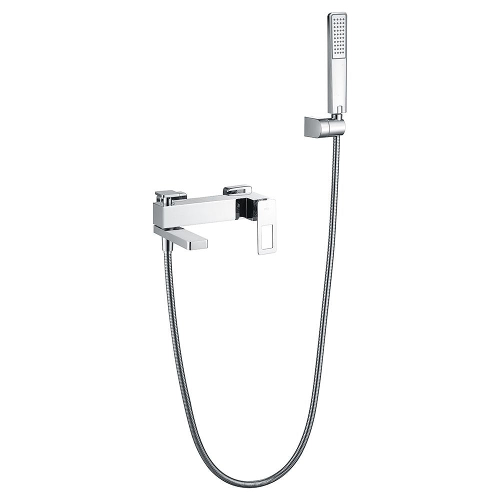 IMEX Miscelatore vasca-doccia cromato corpo in ottone tubo flessibile metallo 180 cm supporto doccia ABS maniglia con cartuccia ceramica Ø35 mm portata 12 l-min - Modello Imex-BDC032-7 Suecia