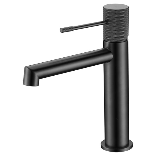 IMEX Miscelatore lavabo monocomando in ottone con finitura black gun metal cartuccia ceramica Ø26 mm TOP set 2 flessibili 3-8 inclusi altezza 200 mm canna 150 mm - Modello BDD038-1BGM