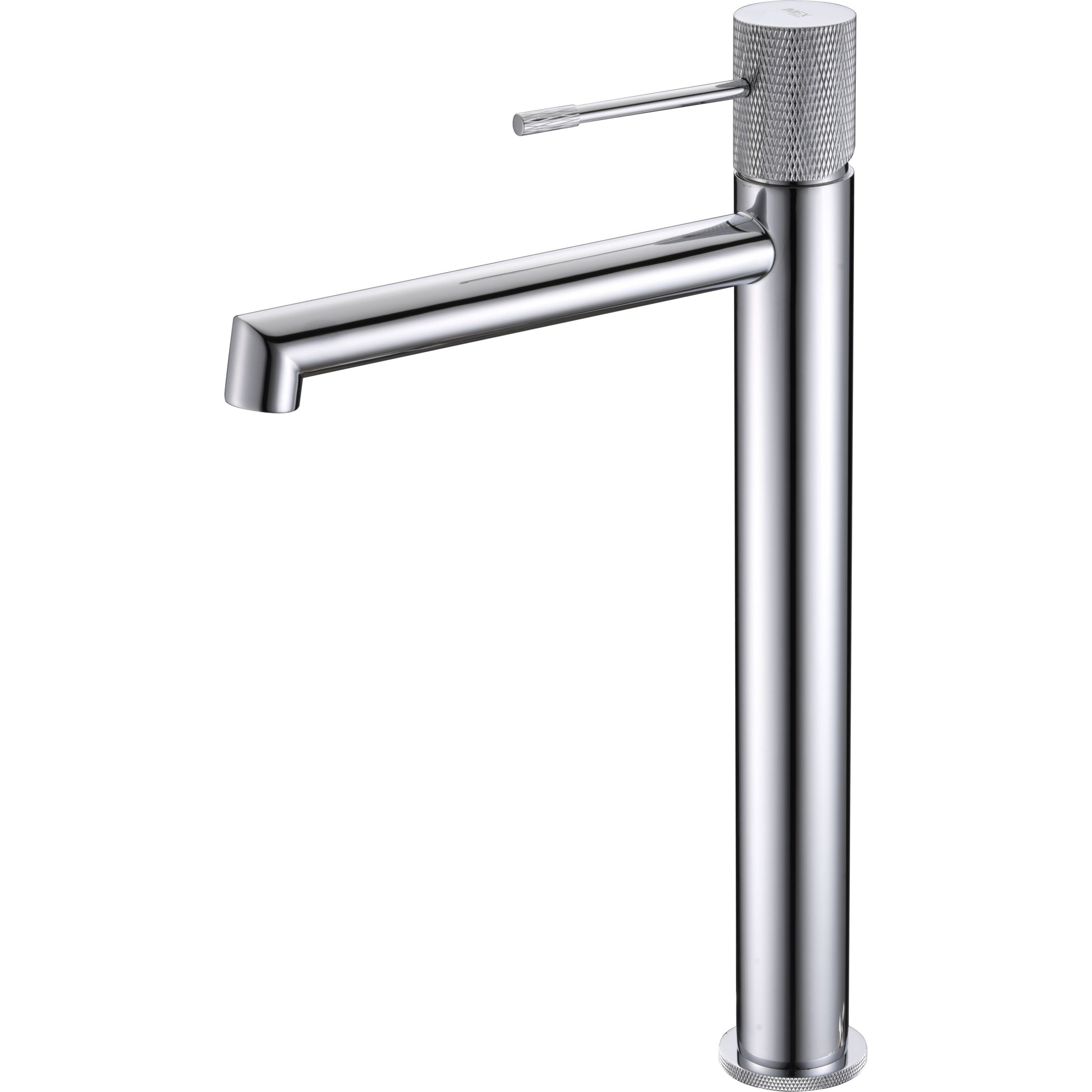 IMEX Miscelatore lavabo alto in ottone cromato con cartuccia ceramica Ø26 mm TOP e set 2 flessibili 3-8 inclusi altezza 322 mm canna 173 mm modello BDD038-3