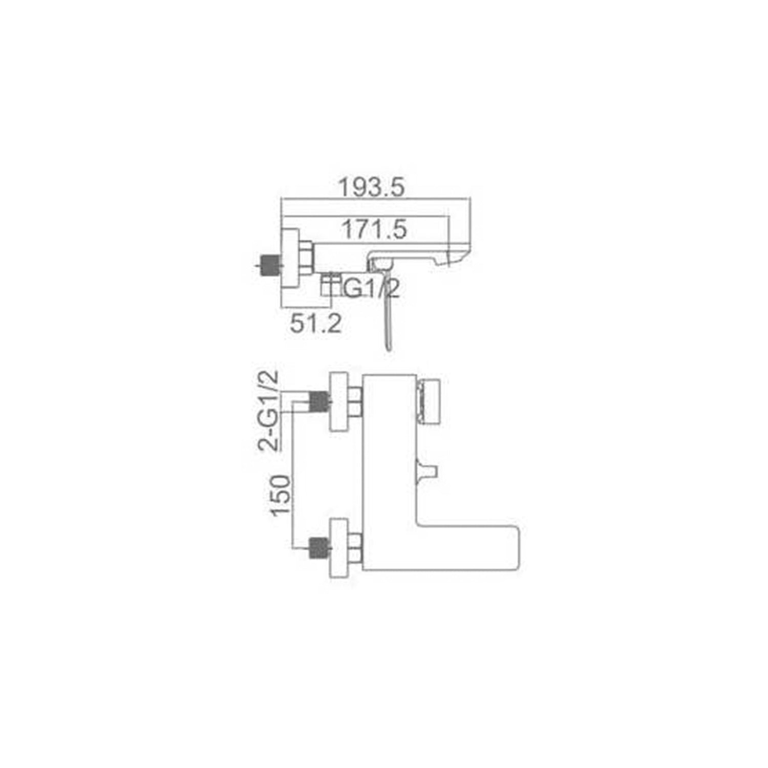 IMEX Miscelatore per vasca e doccia in ottone cromato con supporto doccetta in ABS doccetta rotonda tubo flessibile acciaio 180 cm cartuccia ceramica Ø25 mm - Modello Imex-BDF016-4 Fiyi