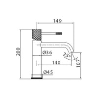 IMEX Miscelatore monocomando per lavabo in ottone con finitura PVD oro rosa spazzolato cartuccia ceramica Ø26 mm tubi flessibili 3-8 cold open - modello Imex-BDG053-1ORC Genova