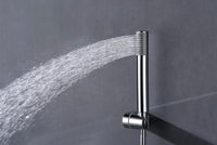 IMEX Miscelatore doccia Monza in ottone e zama cromato con corpo rubinetto in ottone tubo flessibile PVC 180 cm supporto ABS doccetta rotonda cartuccia ceramica Ø35 mm – modello Imex-BDM039-5