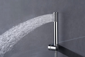 IMEX Miscelatore doccia Monza in ottone e zama cromato con corpo rubinetto in ottone tubo flessibile PVC 180 cm supporto ABS doccetta rotonda cartuccia ceramica Ø35 mm – modello Imex-BDM039-5