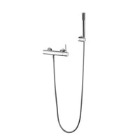 IMEX Miscelatore doccia Monza in ottone e zama cromato con corpo rubinetto in ottone tubo flessibile PVC 180 cm supporto ABS doccetta rotonda cartuccia ceramica Ø35 mm – modello Imex-BDM039-5