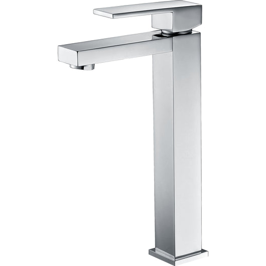 IMEX Miscelatore lavabo alto Valencia cromato in ottone e zama con cartuccia ceramica Ø25mm e tubi flessibili inclusi modello Imex-BDV003-3