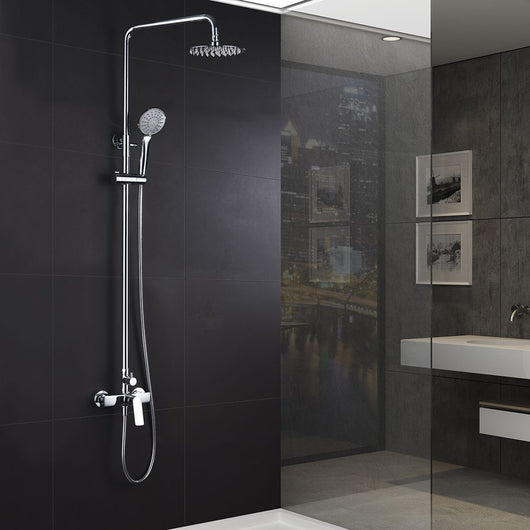 IMEX Miscelatore lavabo monocomando serie Luxor in ottone e zama con finitura cromata, cartuccia ceramica Ø25mm, tubi flessibili 3/8, modello Imex-BDX023-1