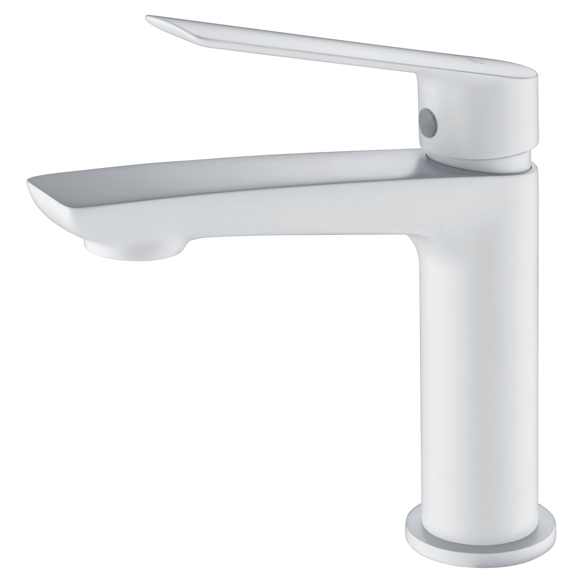 IMEX Miscelatore monocomando per lavabo in ottone e zama finitura bianco opaco con cartuccia ceramica Ø25mm e tubi flessibili inclusi serie Luxor Imex-BDX023-1BL