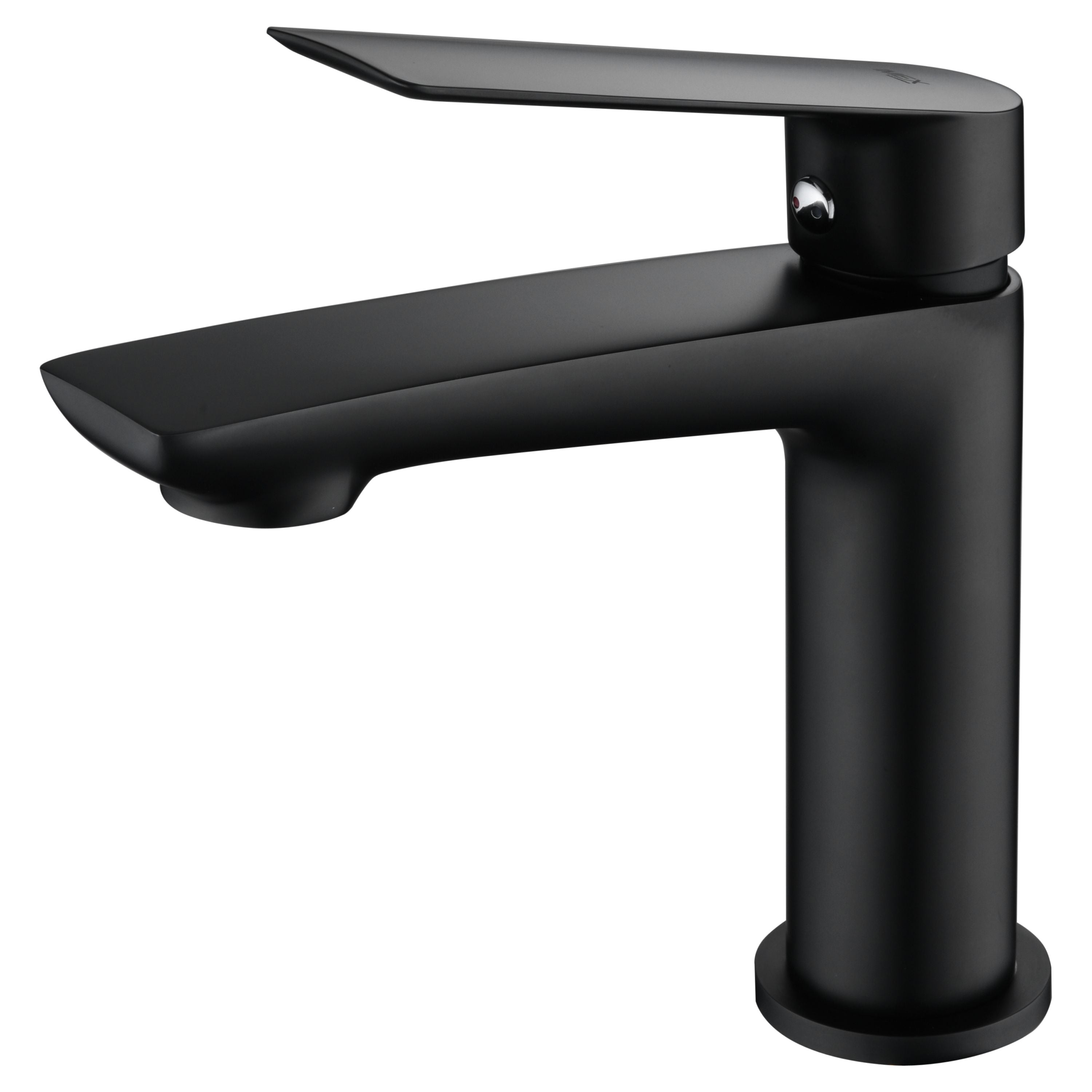 IMEX Miscelatore monocomando per lavabo corpo in ottone e zama nero opaco con cartuccia ceramica Ø25mm e tubi flessibili inclusi modello Imex-BDX023-1NG Luxor