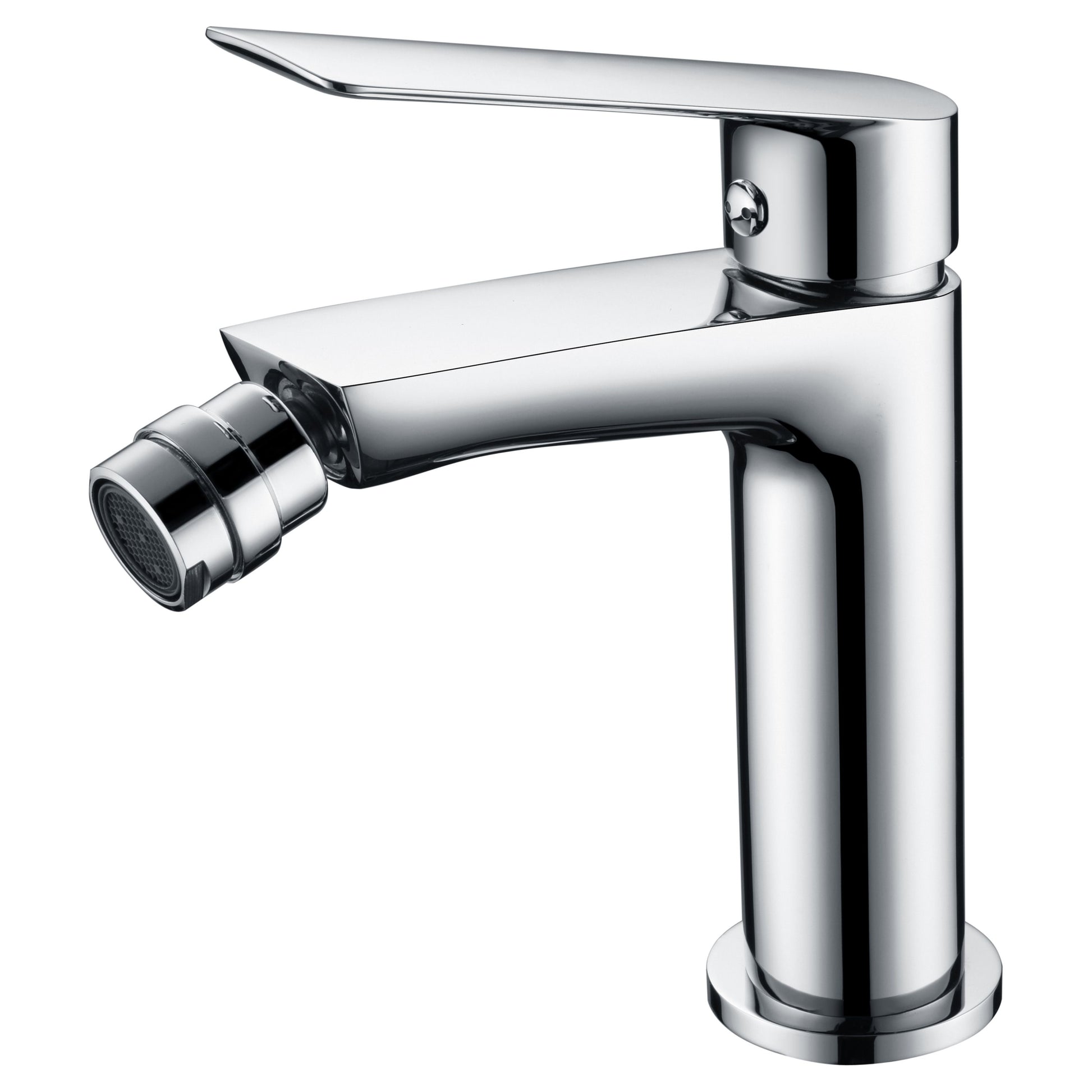 IMEX Miscelatore bidet monocomando cromato in ottone e zama con cartuccia ceramica 25mm e tubi flessibili 3/8 Serie Luxor Modello Imex-BDX023-2