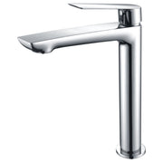 IMEX Miscelatore lavabo alto cromato in ottone e zama con cartuccia ceramica Ø25mm e tubi flessibili 3/8 Serie Luxor Modello Imex-BDX023-3