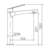 IMEX Miscelatore lavabo alto in ottone e zama bianco opaco, cartuccia ceramica Ø25mm, flessibili 3/8 inclusi, serie Luxor Modello Imex-BDX023-3BL