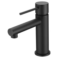 IMEX Miscelatore monocomando per lavabo in ottone e zama nero opaco con cartuccia ceramica Ø26mm e tubi flessibili 3/8 serie Milos modello Imex-BDYS045-1NG