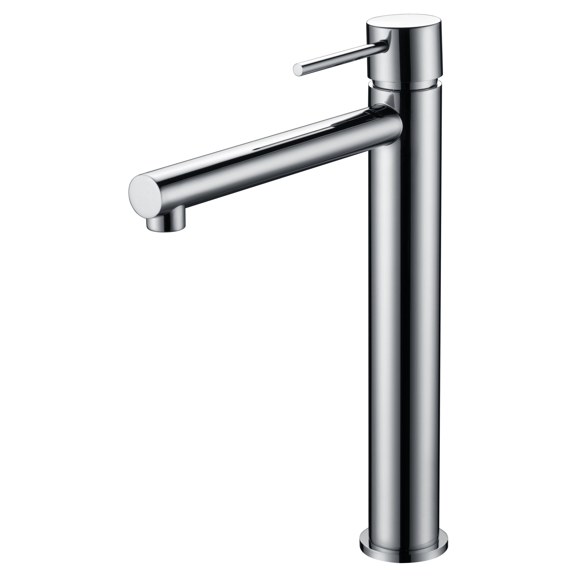 IMEX Miscelatore lavabo alto monocomando cromato in ottone e zama con cartuccia ceramica Ø25mm e tubi flessibili 3/8 inclusi serie MILOS modello Stick Imex-BDYS045-3