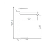 IMEX Miscelatore lavabo alto monocomando cromato in ottone e zama con cartuccia ceramica Ø25mm e tubi flessibili 3/8 inclusi serie MILOS modello Stick Imex-BDYS045-3
