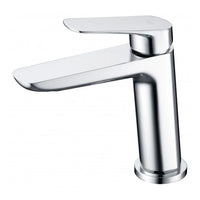 IMEX Miscelatore lavabo cromato in ottone e zama monocomando con cartuccia ceramica 25 mm, aeratore ultrasottile e tubi flessibili 3/8 inclusi, serie Belgica Imex-BDZ044-1