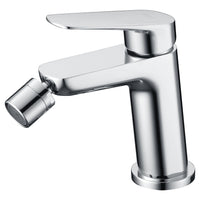 IMEX Miscelatore bidet monocomando cromato corpo in ottone e zama cartuccia ceramica Ø25 mm tubi flessibili 3/8 inclusi serie BELGICA Imex-BDZ044-2