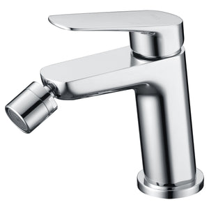 IMEX Miscelatore bidet monocomando cromato corpo in ottone e zama cartuccia ceramica Ø25 mm tubi flessibili 3/8 inclusi serie BELGICA Imex-BDZ044-2