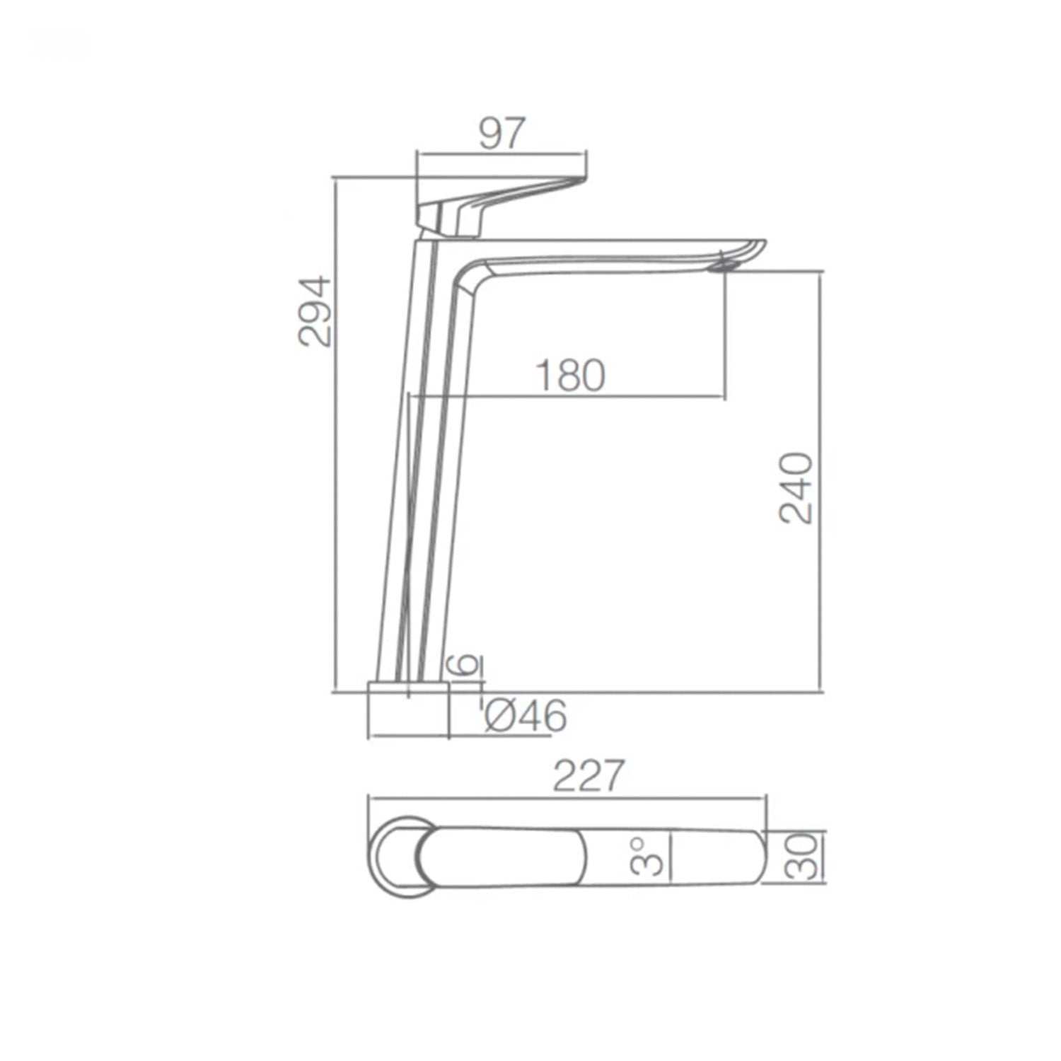 IMEX Miscelatore monocomando lavabo alto cromato corpo ottone e zama cartuccia ceramica 25mm tubi flessibili 3/8 aeratore ultrasottile modello Imex-BDZ044-3 serie BELGICA