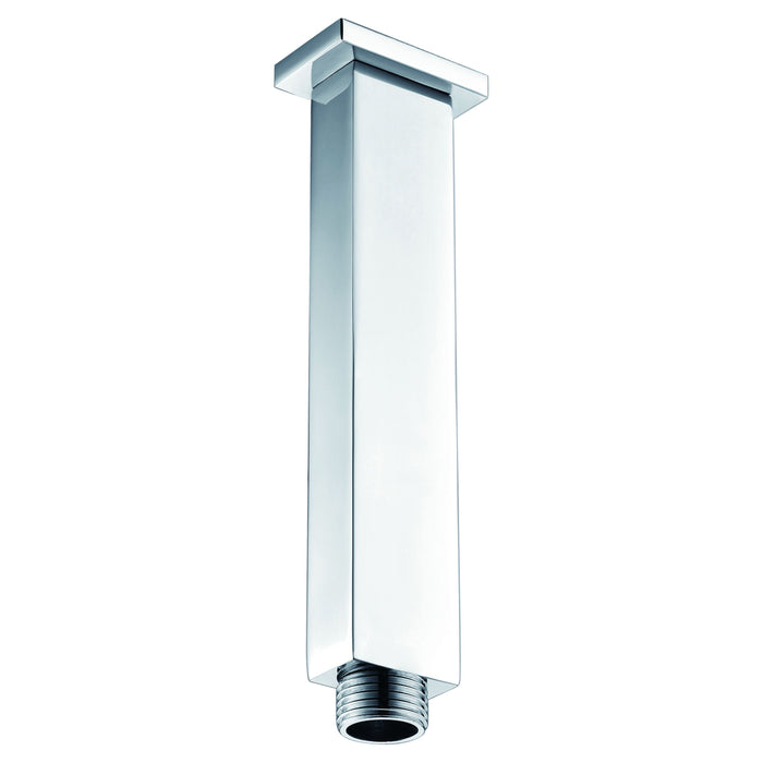 IMEX Tubo a soffitto quadro in acciaio e ottone cromato resistente per installazioni professionali - modello Imex-BTC007