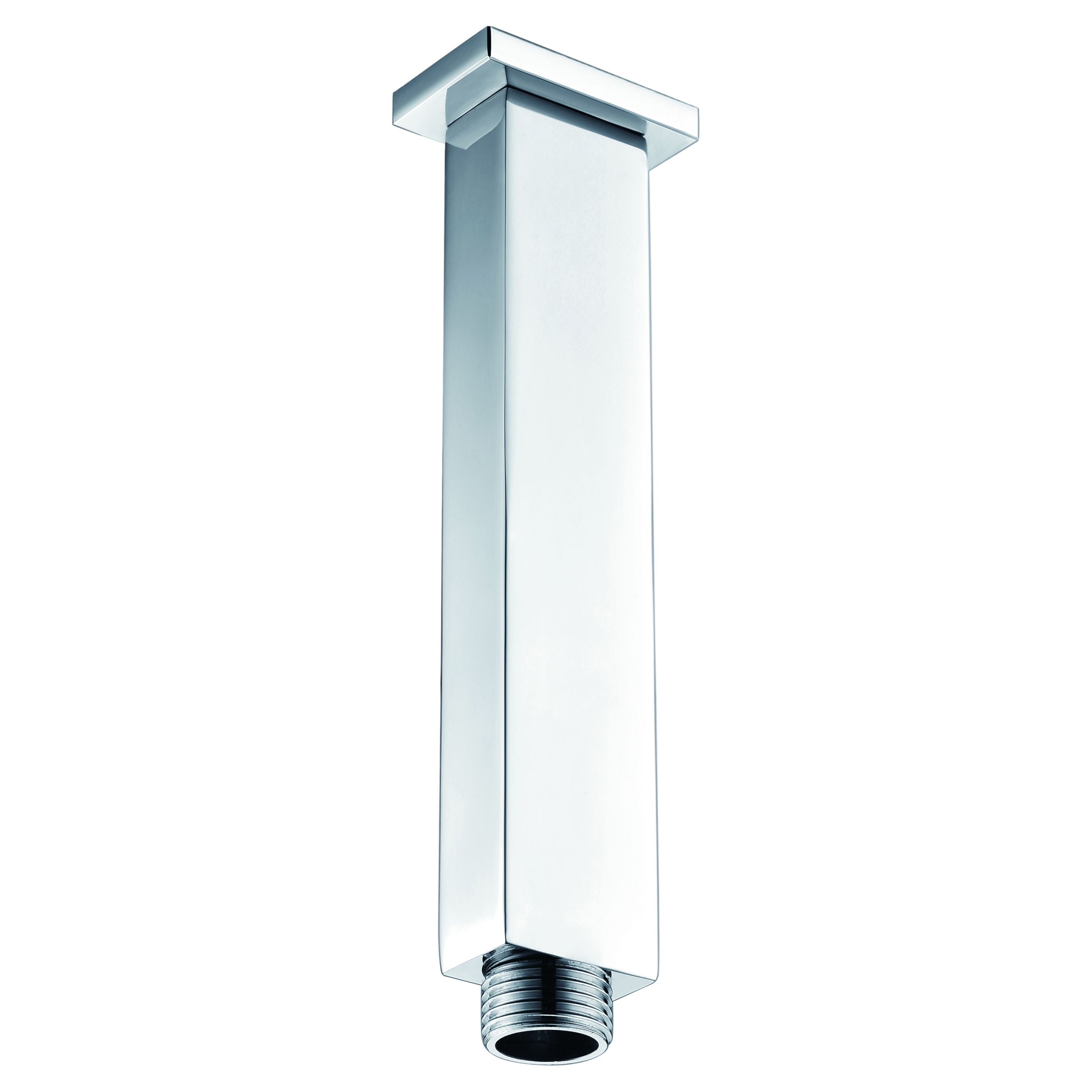 IMEX Tubo a soffitto quadro in acciaio e ottone cromato resistente per installazioni professionali - modello Imex-BTC007