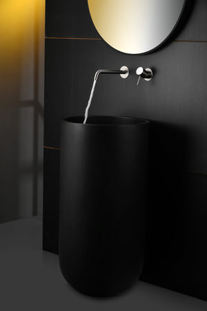 IMEX Miscelatore incasso lavabo monocomando ottone e zama nichel spazzolato con due corpi indipendenti senza scatola di registrazione serie MONZA Imex-GLM039-NQ