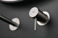 IMEX Miscelatore incasso lavabo monocomando ottone e zama nichel spazzolato con due corpi indipendenti senza scatola di registrazione serie MONZA Imex-GLM039-NQ