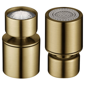 IMEX Aeratore da cucina girevole in ABS due funzioni finitura oro spazzolato Modello M22H Imex-RR0031-OC