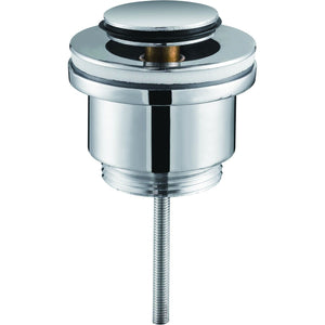 IMEX Valvola a scatto click-clack in ottone cromato colore cromata, filettatura 1 1/4, per lavabi e bidet con/senza troppopieno, sistema apertura/chiusura 20.000 cicli garantiti, modello Imex-VCC002