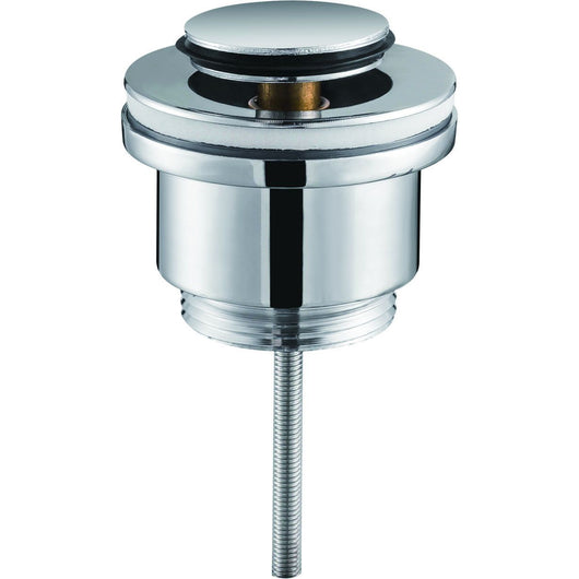 IMEX Valvola a scatto click-clack in ottone cromato colore cromata, filettatura 1 1/4, per lavabi e bidet con/senza troppopieno, sistema apertura/chiusura 20.000 cicli garantiti, modello Imex-VCC002