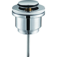 IMEX Valvola a scatto click-clack in ottone cromato colore cromata, filettatura 1 1/4, per lavabi e bidet con/senza troppopieno, sistema apertura/chiusura 20.000 cicli garantiti, modello Imex-VCC002