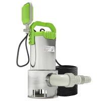 Pompa di Drenaggio per Acque Sporche, Capacità 18000 L/h, 1100 W, 16x14x27 cm, Verde