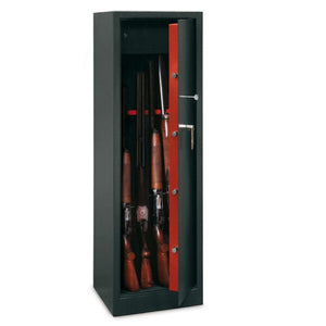ARMADIO IN ACCIAIO PORTAFUCILI CASSAFORTE FUCILI FUCILIERA 5 POSTI TCH/5