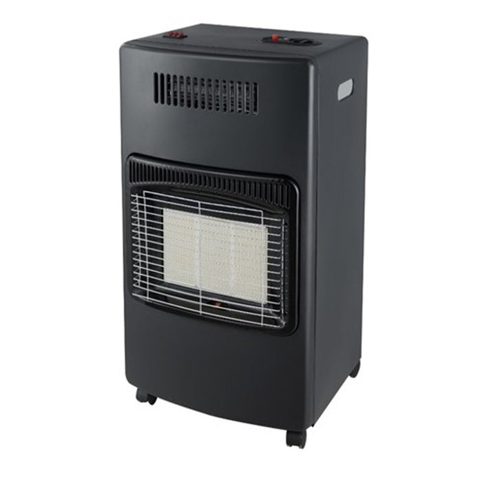 STUFA A GAS GPL INFRAROSSI VENTILATA 4,2kW 3 PIASTRE MOBILE 4RUOTE SG30V SYNTESY