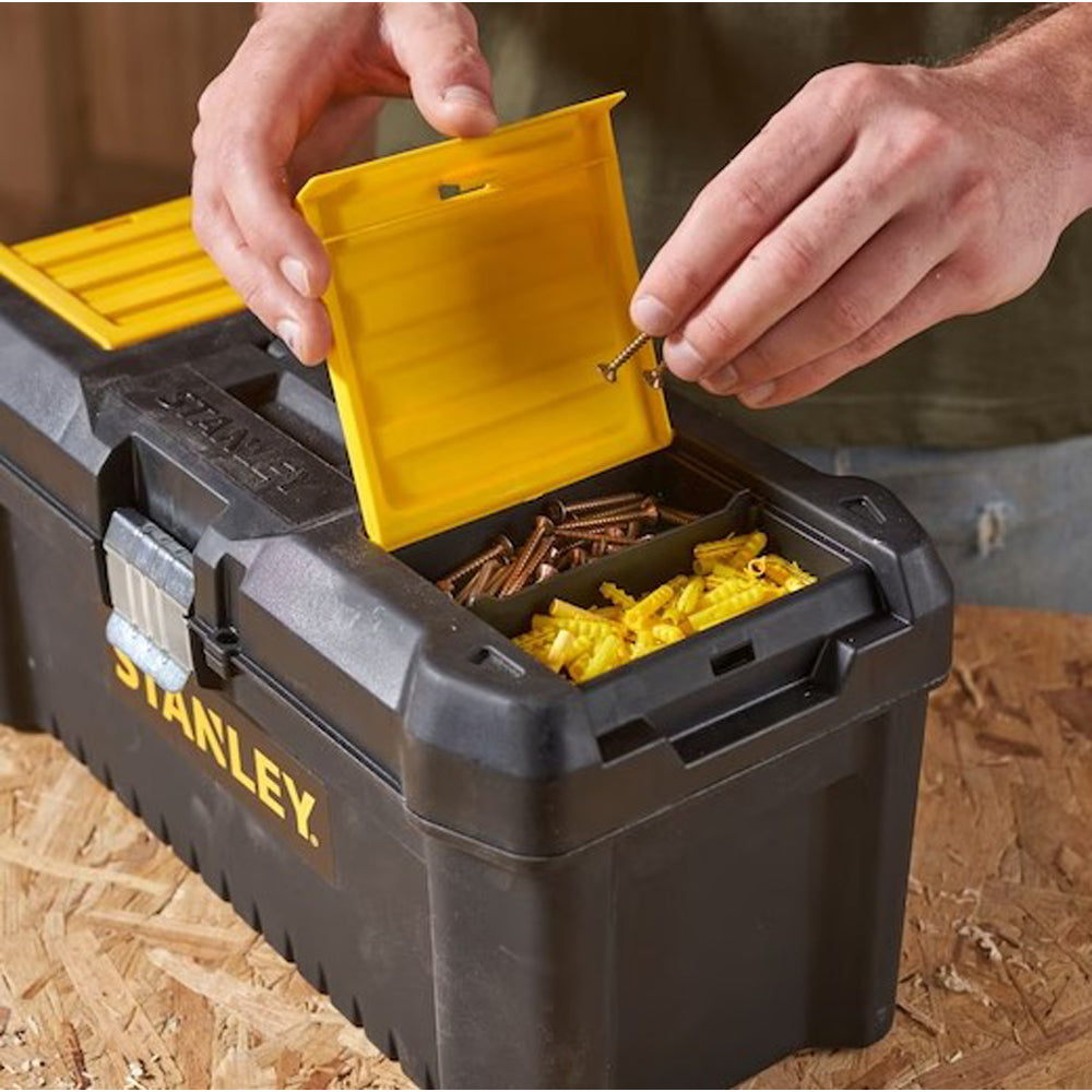 Cassetta porta attrezzi utensili minuterie 16" con vaschetta estraibile stanley