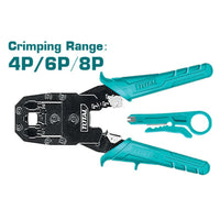 PINZA CRIMPATRICE PER CONNETTORI MODULARI CAPICORDA TELEFONIA TRASMISSIONE DATI TOTAL TOTTMPC4468P