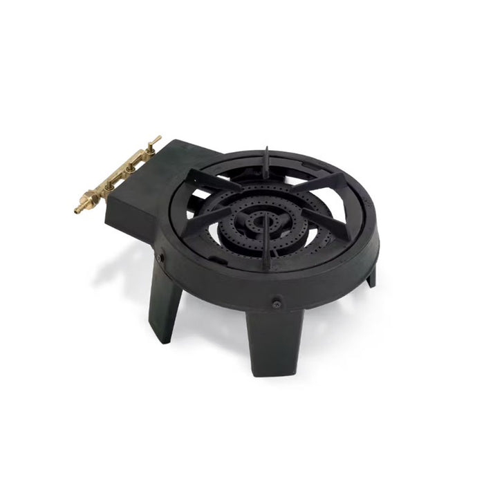 FORNELLONE FORNELLO GHISA GAS PORTATILE BRUCIATORE A 3 FUOCHI CAMPEGGIO CON GRIGLIA SMONTABILE PROJECT03 VULCAN3