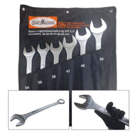 SET CHIAVI COMBINATE STELLA E FISSA 6pz 34-50mm ACCIAIO STAHLKAISER 13567