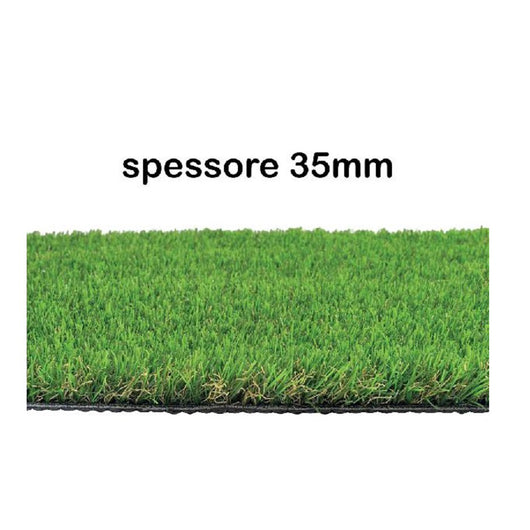 PRATO SINTETICO ERBA SINTETICA 35mm TAPPETO 1x10mt ROTOLO GIARDINO VERDE LIF