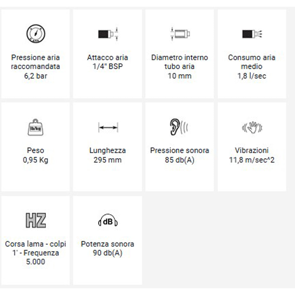 SEGHETTO ALTERNATIVO PNEUMATICO AD ARIA COMPRESSA 0,5HP MOD.559/S AIRTEC